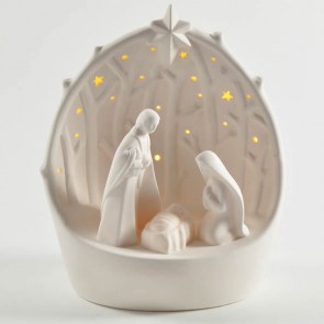 AFF-LST-27 PRESEPE IN PORCELLANA C_LUCI 19x14x23,5 cm 36,60 euro 2